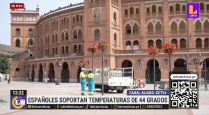 Españoles soportan altas temperaturas de hasta 44 grados centígrados