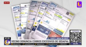 Vecino denuncia cobros excesivos por parte de Sedapal