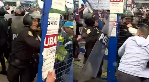 Mercado Mayorista: comerciantes y policías se enfrentan en la entrada al centro de abastos