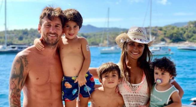Lionel Messi al lado de su familia en vacaciones.
FOTO: Instagram