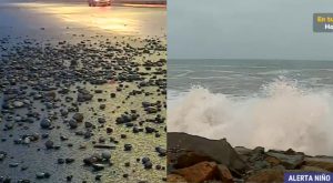 Oleaje anómalo en el Callao: piedras caen sobre pista y ciclovía en la Costa Verde