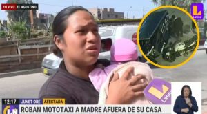 Madre de familia denuncia robo de su mototaxi que compró hace un mes para trabajar