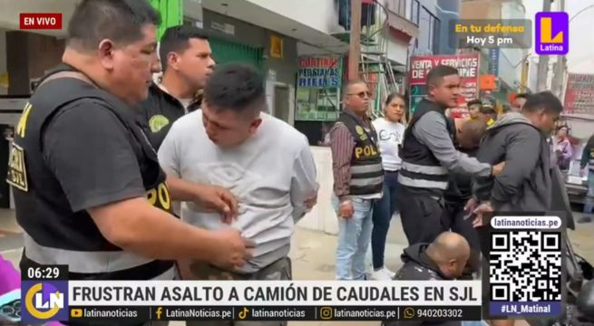 San Juan de Lurigancho: Policía frustra asalto a camión de caudales