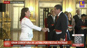 Fiestas Patrias: presidenta Dina Boluarte recibe el saludo de Gabinete Ministerial