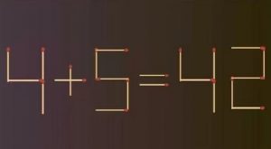Reto visual: ¿lograrás resolver la ecuación moviendo 2 fósforos en 15 segundos?