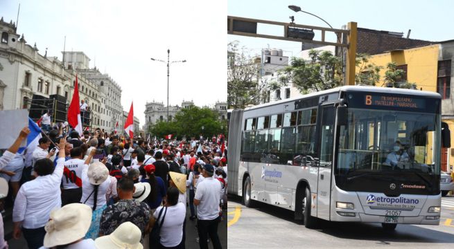 Protestas en Lima: Conoce las estaciones del Metropolitano que no operarán desde las 5 p.m.