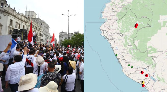 Protestas en Perú: carreteras, avenidas restringidas y rutas de evacuación