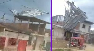 Fuertes vientos levantan techos de viviendas en Iquitos