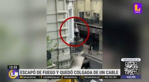 Argentina: mujer se agarra de un cable para escapar de feroz incendio