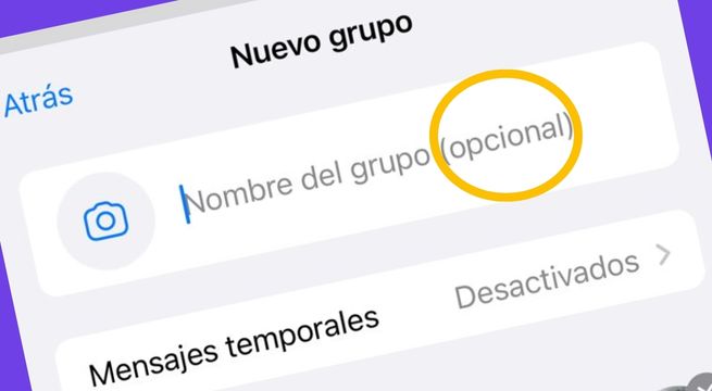 Así puedes crear un grupo sin nombre en WhatsApp