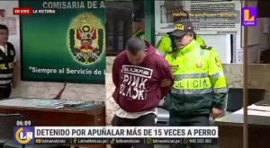 La Victoria: policía detiene a sujeto por apuñalar más de 15 veces a perrita