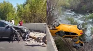 Arequipa: auto cae al río Chili tras choque con camioneta