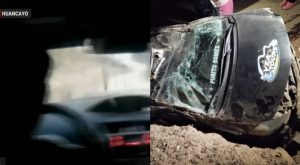 Huancayo: mujer graba accidente automovilístico en el que resulta herida