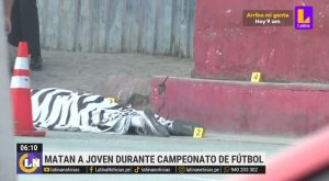 Joven muere acribillado durante campeonato de fútbol