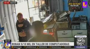 Huaycán: mujer finge ser cliente para robar en taller de computadoras