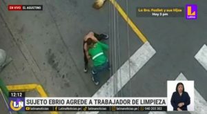 Trabajador de limpieza es agredido por sujeto ebrio en El Agustino 