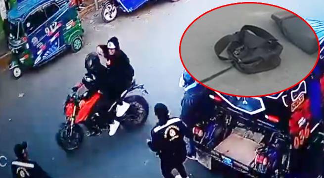 Ladrones caen de moto en plena huida y dejan botín
