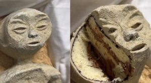 Pastel fue convertido en la supuesta momia extraterrestre encontrada en Ica | VIDEO
