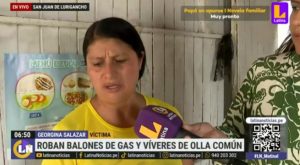 Delincuentes se llevan balones de gas y víveres de olla común en SJL 