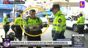 Policía que fue intervenido tras invadir ciclovía: “Me hago tarde para el trabajo”