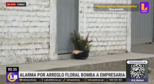 Comas: empresaria recibió flores amarillas con presunto explosivo  