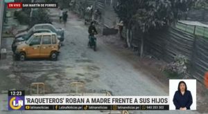Mujer sufre asalto frente a sus hijos en San Martín de Porres 