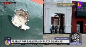 Desatan feroz balacera en la Plaza de Armas de Trujillo