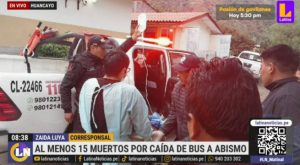 Huancavelica: caída de bus a abismo deja 26 muertos