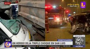 Triple choque de vehículos deja un herido en San Luis