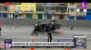 Vehículo atropella a dos personas en plena Panamericana Norte