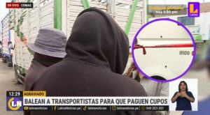 Extorsionadores balean vehículos de transportistas para que paguen cupos 