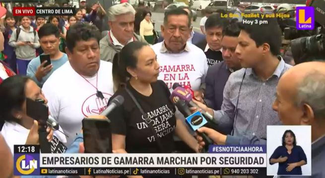 Empresarios y trabajadores de Gamarra marchan exigiendo seguridad 