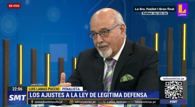 Luis Lamas Puccio sostiene que ley de legítima defensa debe ser observada por el Ejecutivo
