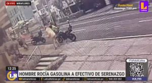 Hombre intentó prender fuego a sereno y a su motocicleta en Miraflores