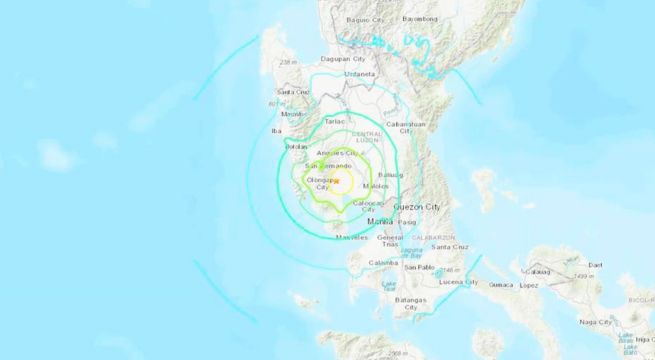 Terremoto de magnitud 6,3 sacude las aguas al norte de Filipinas