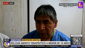 Se realizó el aborto terapéutico a menor con 20 semanas de embarazo en Cusco