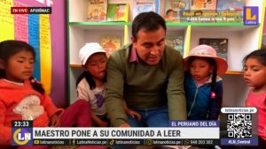 El peruano del día: profesor se las ingenia para fomentar el hábito de la lectura | VIDEO 