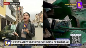 Detonan explosivo dentro de mototaxi y casas aledañas se ven afectadas en Independencia