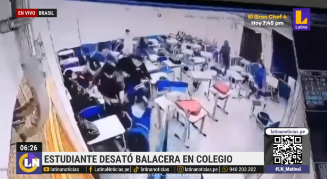 Brasil: estudiante desató balacera en colegio de Sao Paulo