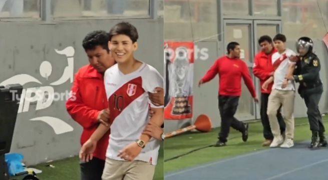 Así fue capturado el hincha que intentó abrazar a Messi en el Perú vs. Argentina | VIDEO