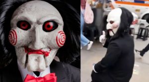 Video Viral: sujeto se viste de Jigsaw y pasea en Puente Santa Anita