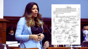 Presentan moción de censura contra congresista Rosselli Amuruz por fiesta en Lince