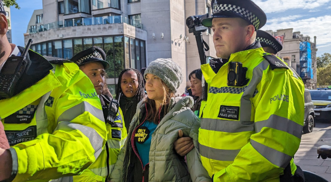 Londres: detienen a la activista Greta Thunberg en protesta