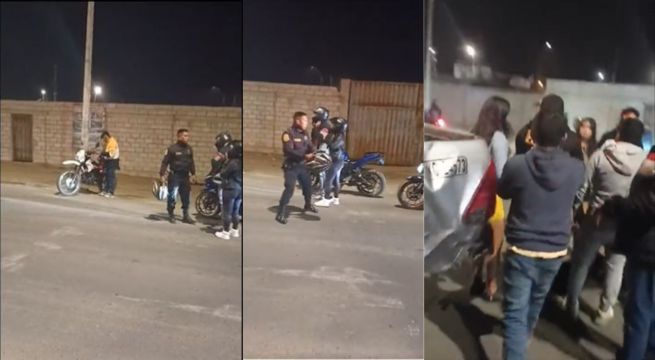 Trujillo: efectivo policial y motociclistas resultan heridos en intervención por «piques ilegales»