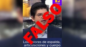 Es FALSO video que muestra a periodista de Latina, Santiago Gómez, recomendando producto para dolores de cuerpo