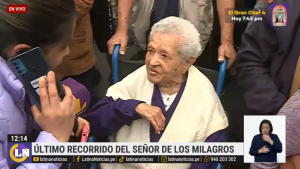 Señor de los Milagros: adulta mayor de 99 años emocionada tras asistir a último recorrido