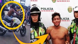 Alianza Lima vs. Universitario: video del momento en el que barrista le quita moto a policía