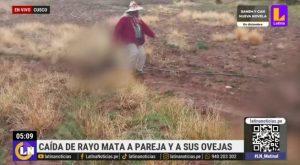 Cusco: potente rayo mata a 2 personas, 1 gato y 26 ovejas