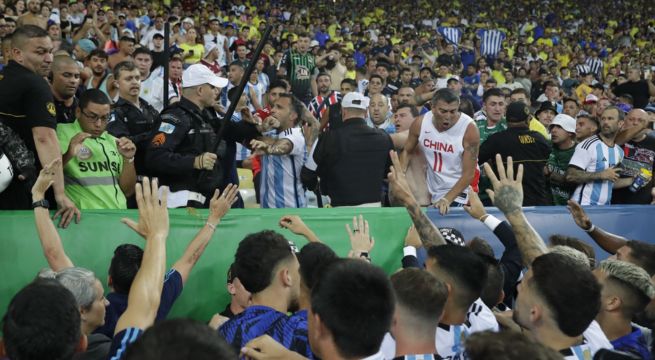 Latina en vivo: partido de Brasil vs. Argentina registra disturbios en la tribuna y retrasa el partido