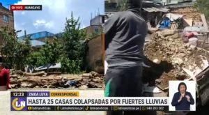 Más de 20 casas colapsan tras intensas lluvias: familias terminan en la calle